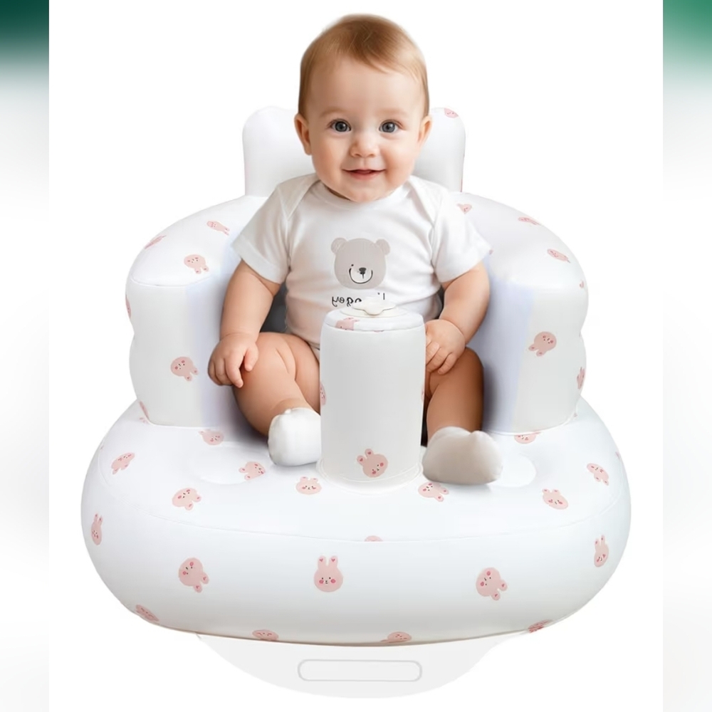 Rabbit Bunny Inflatable Baby Chair, Inflatable Baby Seat for Babies 3 Months+